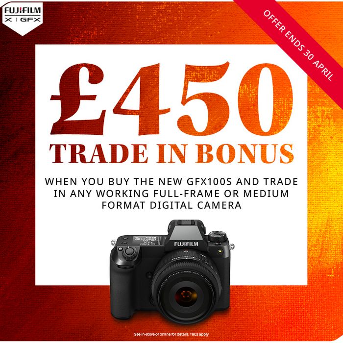 £450 Trade In Bonus on the Fujfilm GFX100S